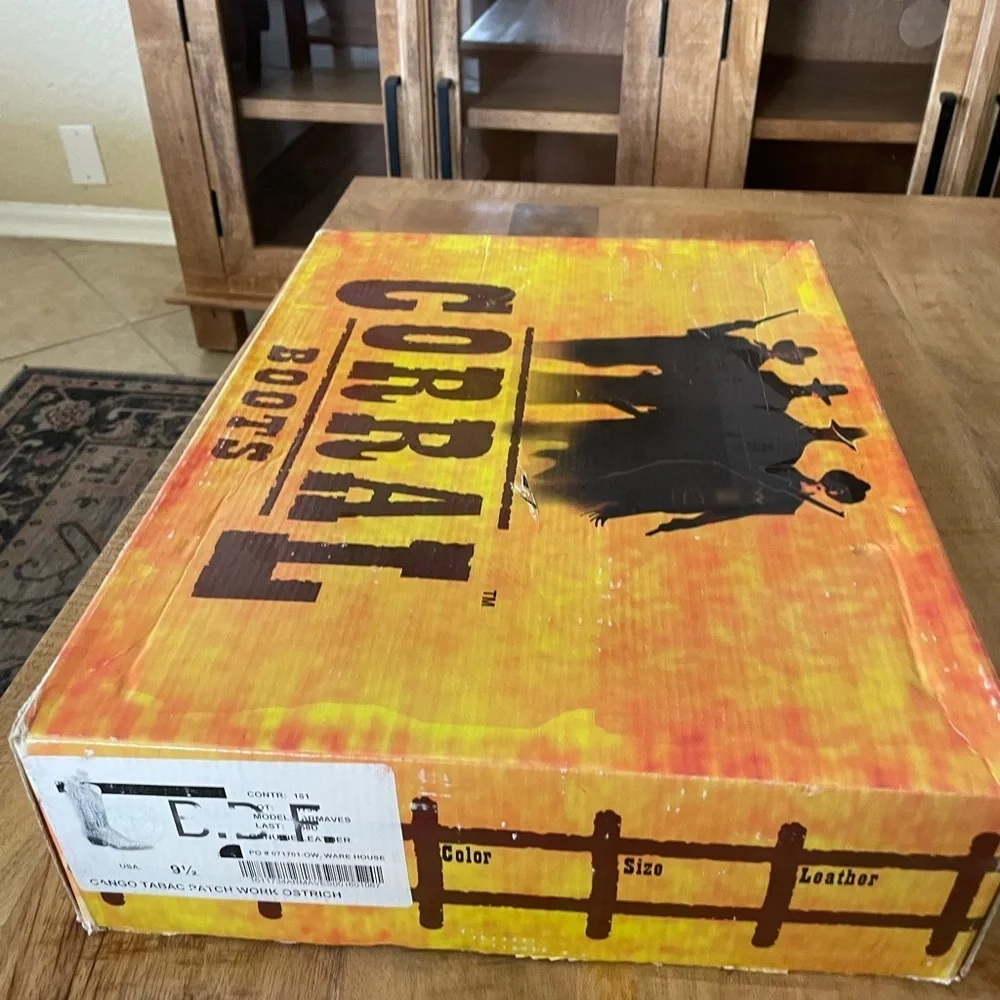 Mens Corral Western Ostrich Boots Size 9.5 - Picture 11 of 11